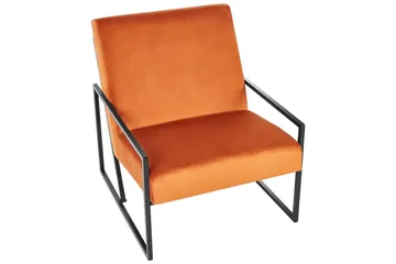 Lenestol Delary - Oransje, svart - Møbler - Stoler - Lenestoler