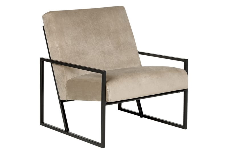 Lenestol Delary - Taupe, svart - Møbler - Stoler - Lenestoler