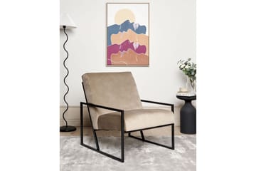 Lenestol Delary - Taupe, svart - Møbler - Stoler - Lenestoler