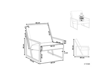 Lenestol Delary - Taupe, svart - Møbler - Stoler - Lenestoler
