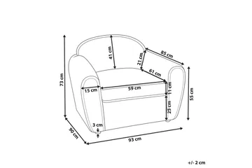 Lenestol Ellede - Beige - Møbler - Stoler - Lenestoler