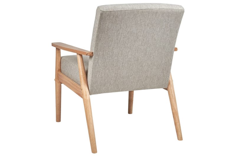 Lenestol Esrum Grå/lyst tre, Polyester - Grå/lyst tre, Polyester - Møbler - Stoler - Lenestoler