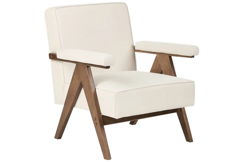 Lenestol Evje, Beige, mørkt tre