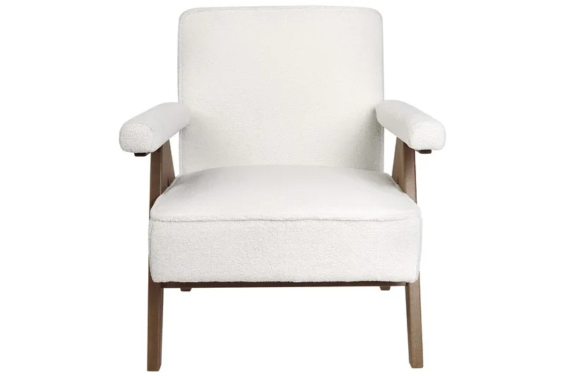 Lenestol Evje - Hvit, mørkt tre - Møbler - Stoler - Lenestoler