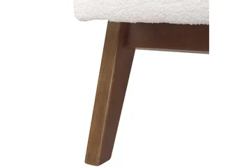 Lenestol Evje - Hvit, mørkt tre - Møbler - Stoler - Lenestoler