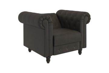 Lenestol Felix Antrasitt, Mikrofiber/Tre/Metall - Antrasitt, Mikrofiber/Tre/Metall - Møbler - Stoler - Lenestoler