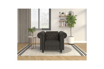 Lenestol Felix Antrasitt, Mikrofiber/Tre/Metall - Antrasitt, Mikrofiber/Tre/Metall - Møbler - Stoler - Lenestoler