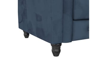 Lenestol Felix Blå, Fløyel/Tre/Metall - Blå, Fløyel/Tre/Metall - Møbler - Stoler - Lenestoler