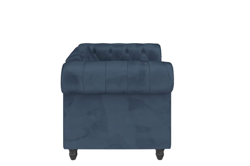 Lenestol Felix Blå, Fløyel/Tre/Metall - Blå, Fløyel/Tre/Metall - Møbler - Stoler - Lenestoler