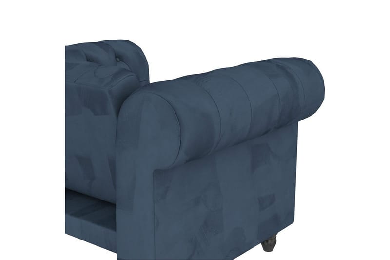 Lenestol Felix Blå, Fløyel/Tre/Metall - Blå, Fløyel/Tre/Metall - Møbler - Stoler - Lenestoler