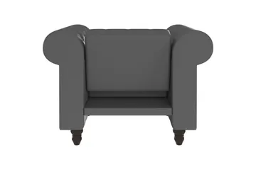 Lenestol Felix Grå, PU/tre/metall - Grå, PU/tre/metall - Møbler - Stoler - Lenestoler