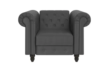 Lenestol Felix Grå, PU/tre/metall - Grå, PU/tre/metall - Møbler - Stoler - Lenestoler