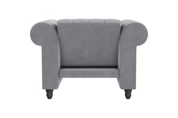 Lenestol Felix Lys grå, Fløyel/Tre/Metall - Lys grå, Fløyel/Tre/Metall - Møbler - Stoler - Lenestoler