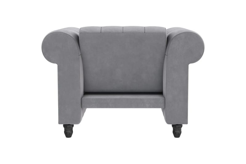 Lenestol Felix Lys grå, Fløyel/Tre/Metall - Lys grå, Fløyel/Tre/Metall - Møbler - Stoler - Lenestoler