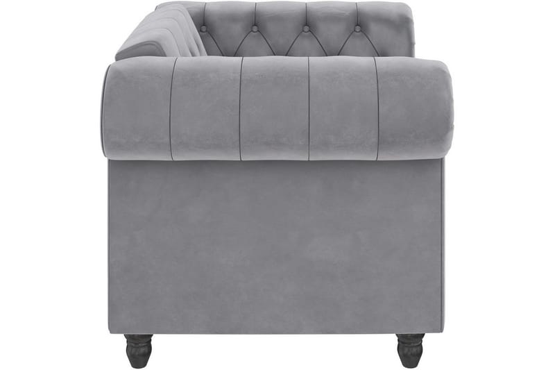 Lenestol Felix Lys grå, Fløyel/Tre/Metall - Lys grå, Fløyel/Tre/Metall - Møbler - Stoler - Lenestoler