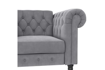 Lenestol Felix Lys grå, Fløyel/Tre/Metall - Lys grå, Fløyel/Tre/Metall - Møbler - Stoler - Lenestoler