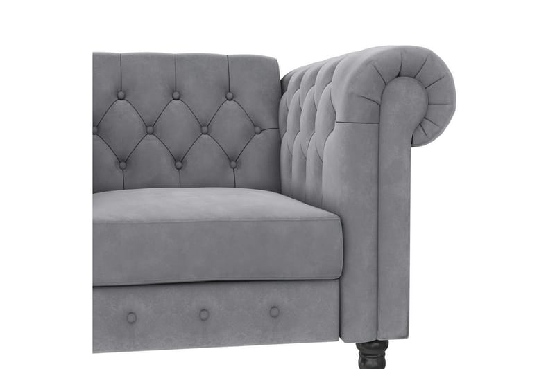 Lenestol Felix Lys grå, Fløyel/Tre/Metall - Lys grå, Fløyel/Tre/Metall - Møbler - Stoler - Lenestoler