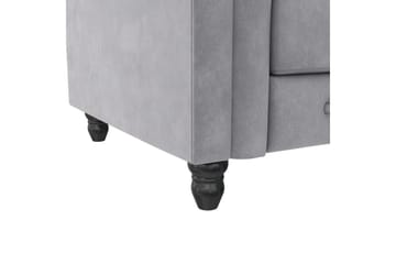 Lenestol Felix Lys grå, Fløyel/Tre/Metall - Lys grå, Fløyel/Tre/Metall - Møbler - Stoler - Lenestoler