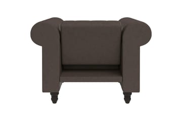 Lenestol Felix Mørk brun, Mikrofiber/Tre/Metall - Mørk brun, Mikrofiber/Tre/Metall - Møbler - Stoler - Lenestoler