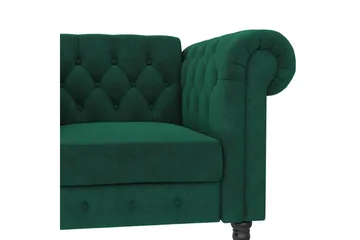 Lenestol Felix Mørk grønn, Fløyel/Tre/Metall - Mørk grønn, Fløyel/Tre/Metall - Møbler - Stoler - Lenestoler