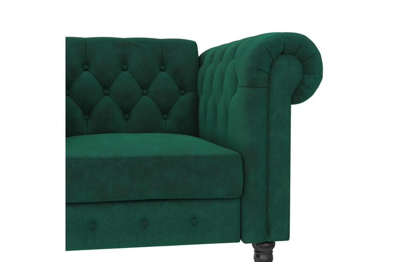 Lenestol Felix Mørk grønn, Fløyel/Tre/Metall - Mørk grønn, Fløyel/Tre/Metall - Møbler - Stoler - Lenestoler