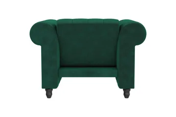 Lenestol Felix Mørk grønn, Fløyel/Tre/Metall - Mørk grønn, Fløyel/Tre/Metall - Møbler - Stoler - Lenestoler