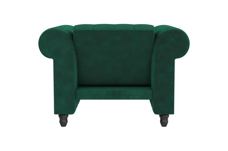 Lenestol Felix Mørk grønn, Fløyel/Tre/Metall - Mørk grønn, Fløyel/Tre/Metall - Møbler - Stoler - Lenestoler