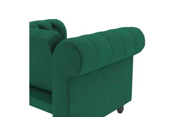 Lenestol Felix Mørk grønn, Fløyel/Tre/Metall - Mørk grønn, Fløyel/Tre/Metall - Møbler - Stoler - Lenestoler