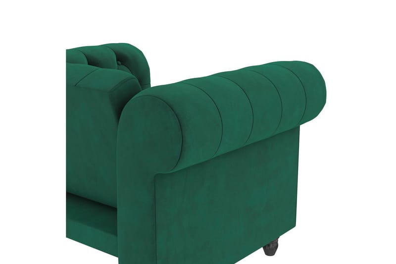 Lenestol Felix Mørk grønn, Fløyel/Tre/Metall - Mørk grønn, Fløyel/Tre/Metall - Møbler - Stoler - Lenestoler