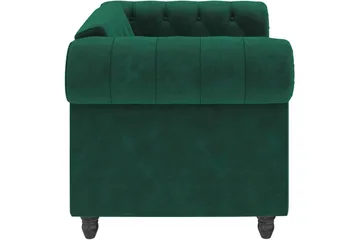 Lenestol Felix Mørk grønn, Fløyel/Tre/Metall - Mørk grønn, Fløyel/Tre/Metall - Møbler - Stoler - Lenestoler