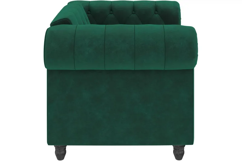 Lenestol Felix Mørk grønn, Fløyel/Tre/Metall - Mørk grønn, Fløyel/Tre/Metall - Møbler - Stoler - Lenestoler