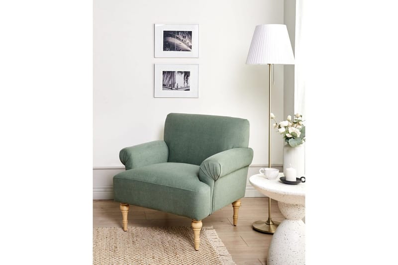 Lenestol Fredros - Grønn, lyst tre - Møbler - Stoler - Lenestoler