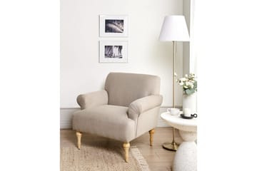 Lenestol Fredros - Taupe, lyst tre - Møbler - Stoler - Lenestoler