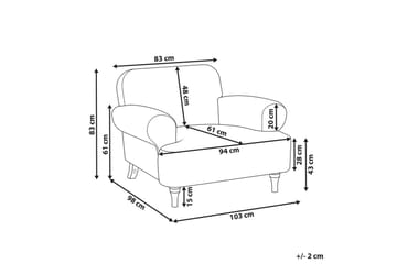 Lenestol Kiberg - Beige, Lys Tre - Møbler - Stoler - Lenestoler