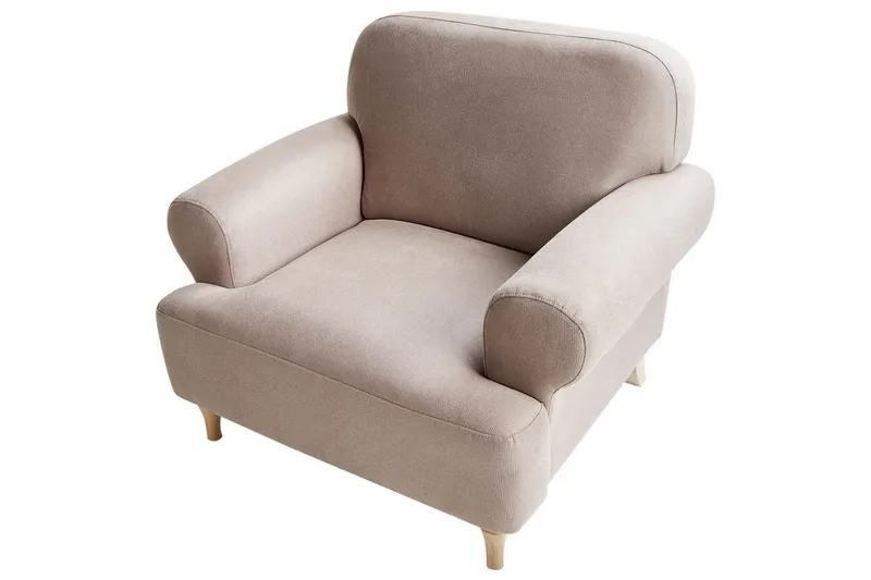 Lenestol Kiberg - Taupe, lyst tre - Møbler - Stoler - Lenestoler