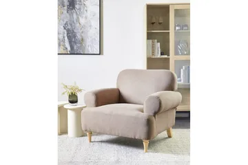 Lenestol Kiberg - Taupe, lyst tre - Møbler - Stoler - Lenestoler