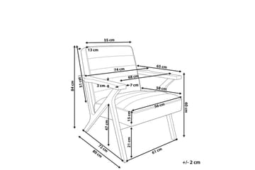 Lenestol Kisa - Hvit, mørkt tre - Møbler - Stoler - Lenestoler