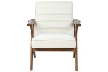 Lenestol Kisa - Hvit, mørkt tre - Møbler - Stoler - Lenestoler