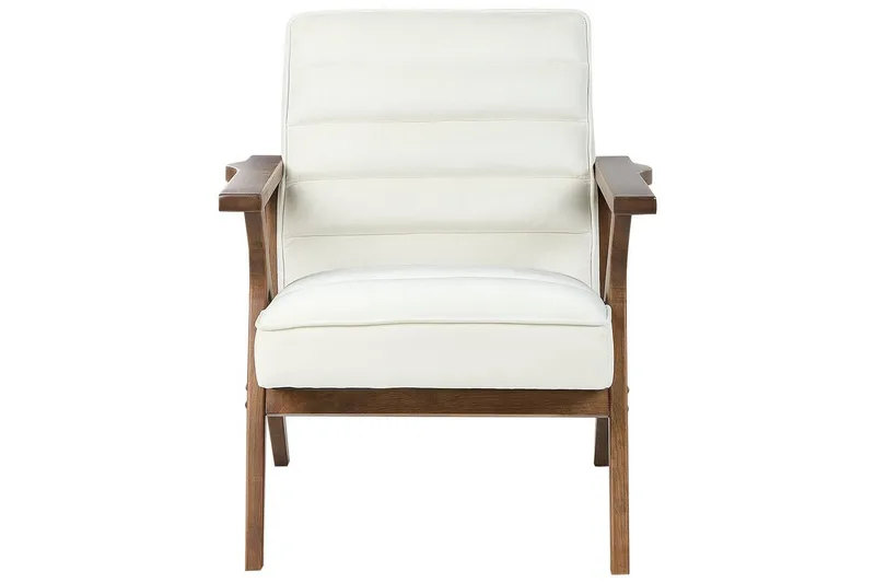 Lenestol Kisa - Hvit, mørkt tre - Møbler - Stoler - Lenestoler