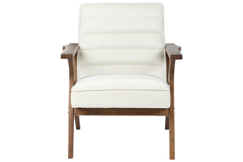 Lenestol Kisa - Hvit, mørkt tre - Møbler - Stoler - Lenestoler