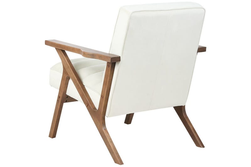 Lenestol Kisa - Hvit, mørkt tre - Møbler - Stoler - Lenestoler