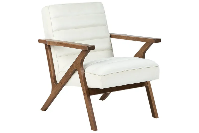 Lenestol Kisa, Hvit, mørkt tre