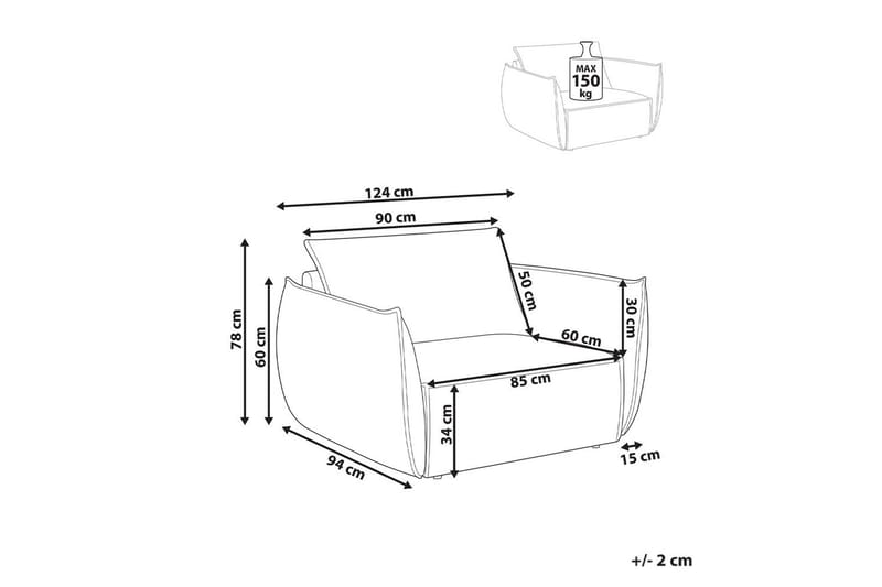 Lenestol Kunes - Taupe - Møbler - Stoler - Lenestoler