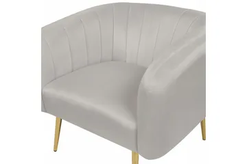 Lenestol Laconia - Grå, gull - Møbler - Stoler - Lenestoler