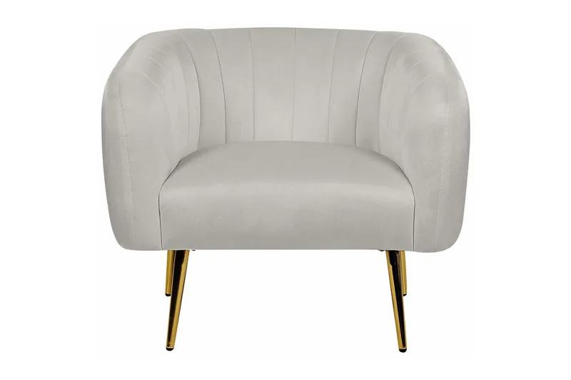 Lenestol Laconia - Grå, gull - Møbler - Stoler - Lenestoler