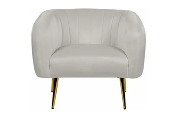 Lenestol Laconia - Grå, gull - Møbler - Stoler - Lenestoler