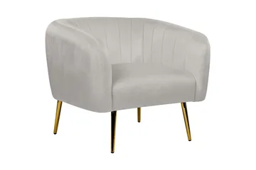 Lenestol Laconia - Grå, gull - Møbler - Stoler - Lenestoler