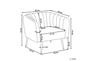 Lenestol Laconia - Grå, gull - Møbler - Stoler - Lenestoler
