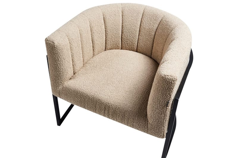 Lenestol Larvik II Beige/svart - Beige/svart - Møbler - Stoler - Lenestoler