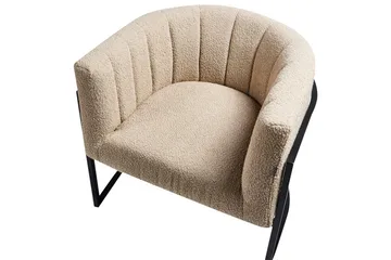 Lenestol Larvik II Beige/svart - Beige/svart - Møbler - Stoler - Lenestoler